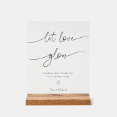 Kalligrafie Laat liefde gloed bruiloft gloed hout Acryl Bord (Voorkant)