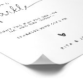 Kalligrafie Laat liefde sprankelen teken bruiloft Poster (Hoek)