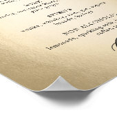 Kalligrafie Letterdrankjes & Proost Huwelijksbord Poster (Hoek)