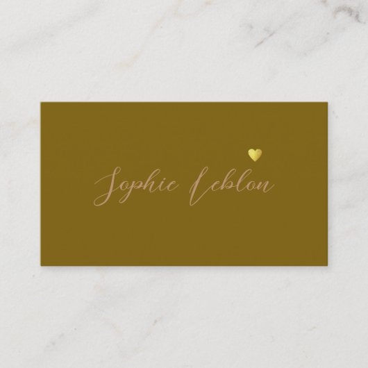 Kalligrafie Letternaam Romantisch Contactkaartje (Voorkant)