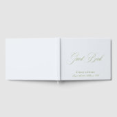 Kalligrafie Lichtblauw & Sage Green Wedding Gastenboek (Volledig)