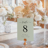  Kalligrafie Lichte Munt Kleur Trouwen Kaart