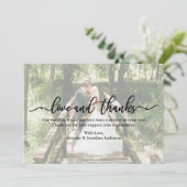 Kalligrafie Liefde Bedankt Bruiloft Foto Overlay K (Staand voorkant)