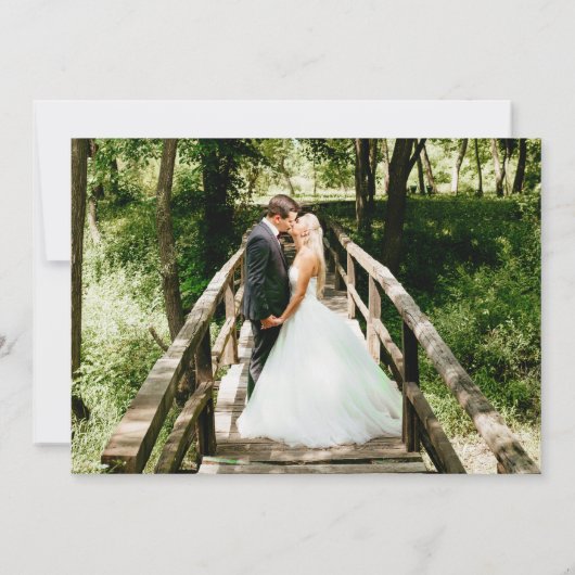 Kalligrafie Liefde Bedankt Bruiloft Foto Overlay K (Achterkant)