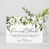 Kalligrafie Liefde Bedankt Waterverf Groene Bloeme (Staand voorkant)