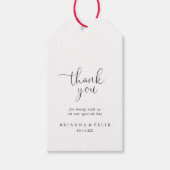 Kalligrafie liefde Fancy script bruiloft dank u Cadeaulabel (Voorkant)