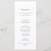 Kalligrafie Liefde Fancy Script Diner Menu (Voorkant)