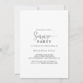 Kalligrafie Liefde Fancy Script Surprise Party Kaart (Voorkant)