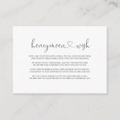 Kalligrafie Liefde Fantasie Schrift Honeymoon Wens Informatiekaartje (Voorkant)