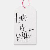 Kalligrafie "Liefde is lief" Bruiloft gunst Label Cadeaulabel (Voorkant)