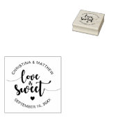 Kalligrafie Liefde Is Zoet | Trouwen Rubberstempel (Gestempeld)