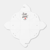 Kalligrafie Liefde is Zoete Bruiloft Bedankdoosjes (Uitgevouwen)