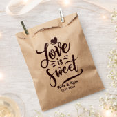 Kalligrafie Liefde is Zoete Bruiloft Bedankzakje (Geknipt)