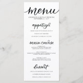 Kalligrafie Menu Kaart (Voorkant)