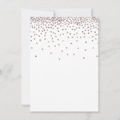 Kalligrafie met harten en Roos gouden Confetti Bedankkaart (Achterkant)