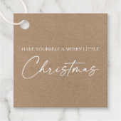 Kalligrafie Minimale kerstmis met inkpen Bedankjes Labels (Voorkant)