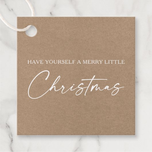 Kalligrafie Minimale kerstmis met inkpen Bedankjes Labels (Voorkant)