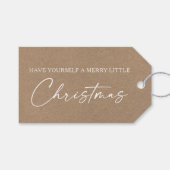 Kalligrafie Minimale kerstmis met inkpen Cadeaulabel (Voorkant (Horizontaal))