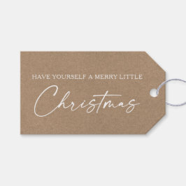 Kalligrafie Minimale kerstmis met inkpen Cadeaulabel