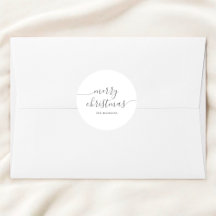 Kalligrafie Minimalist Merry Christmas White