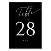 Kalligrafie minimalistisch delicate bruiloft zwart kaart (Voorkant)