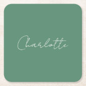 Kalligrafie minimalistische chique aangepaste pers kartonnen onderzetters (Voorkant)