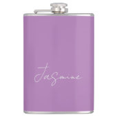 Kalligrafie Minimalistische Custom Eigen Naam Lave Heupfles (Voorkant)