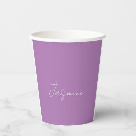 Kalligrafie Minimalistische Custom Eigen Naam Lave Papieren Bekers