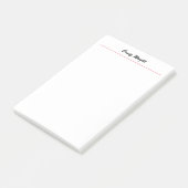 Kalligrafie Minimalistische Plain Chic Gepersonali Post-it® Notes (Schuin)