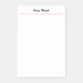 Kalligrafie Minimalistische Plain Chic Gepersonali Post-it® Notes (Voorkant)