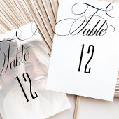 Kalligrafie Minimalistische Tafelnummers Kaart