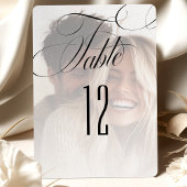 Kalligrafie Minimalistische Tafelnummers Kaart