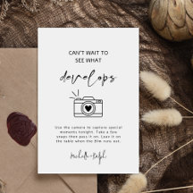 Kalligrafie Modern Bruiloft Wegwerp Camera Teken