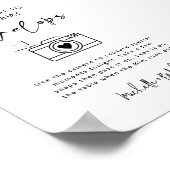 Kalligrafie Modern Bruiloft Wegwerp Camera Teken Poster (Hoek)