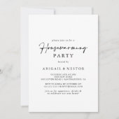 Kalligrafie Modern Elegant Housewarming Party Kaart (Voorkant)