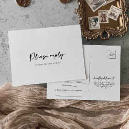 Kalligrafie Modern Elegant Menu Keuze RSVP