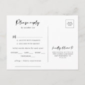 Kalligrafie Modern Elegant Menu Keuze RSVP (Achterkant)
