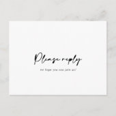 Kalligrafie Modern Elegant Menu Keuze RSVP (Voorkant)