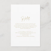 Kalligrafie Modern Goud Elegant Hotel Informatiekaartje (Voorkant)