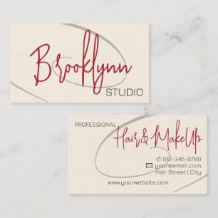 Kalligrafie Modern Professioneel Haar Studio Twirl Visitekaartje