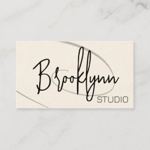 Kalligrafie Modern Professioneel Haar Studio Twirl Visitekaartje