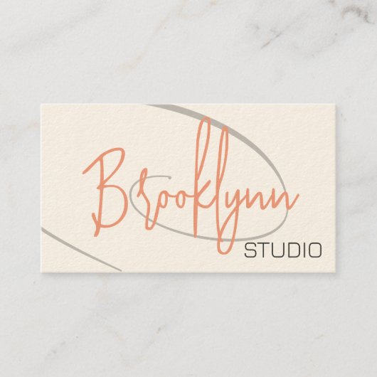 Kalligrafie Modern Professioneel Haar Studio Twirl Visitekaartje (Voorkant)