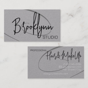 Kalligrafie Modern Professioneel Haar Studio Zwart Visitekaartje