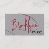 Kalligrafie Modern Professioneel Haar Studio Zwart Visitekaartje (Voorkant)