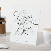 Kalligrafie Modern Trouwsigaar Bar Trouwbord Reclamebord Met Voetstuk (Insitu)