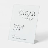 Kalligrafie Modern Trouwsigaar Bar Trouwbord Reclamebord Met Voetstuk (Voorkant)