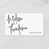 Kalligrafie Modern Wit Minimalist Visitekaartje (Voorkant)