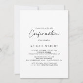 Kalligrafie moderne elegante bevestiging kaart (Voorkant)