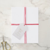 Kalligrafie Moderne Elegante Gouden Bruiloft Dank  Cadeaulabel (Met Touw)