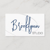 Kalligrafie Moderne Professionele Hair Salon Twirl Visitekaartje (Voorkant)